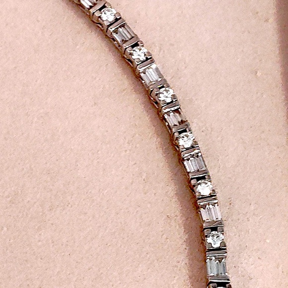 Custom Made Diamond Necklace 18" (98 Diamonds) approximate 10 Carats/36gr. VS1/2 - Picture 4 of 16